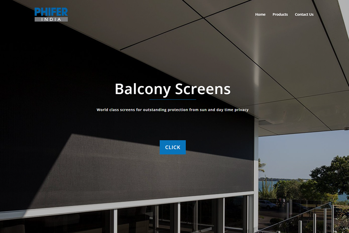 Phifer India website homepage